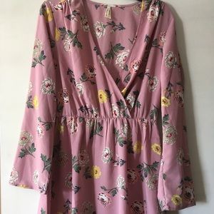 Long sleeve floral Tunic/dress